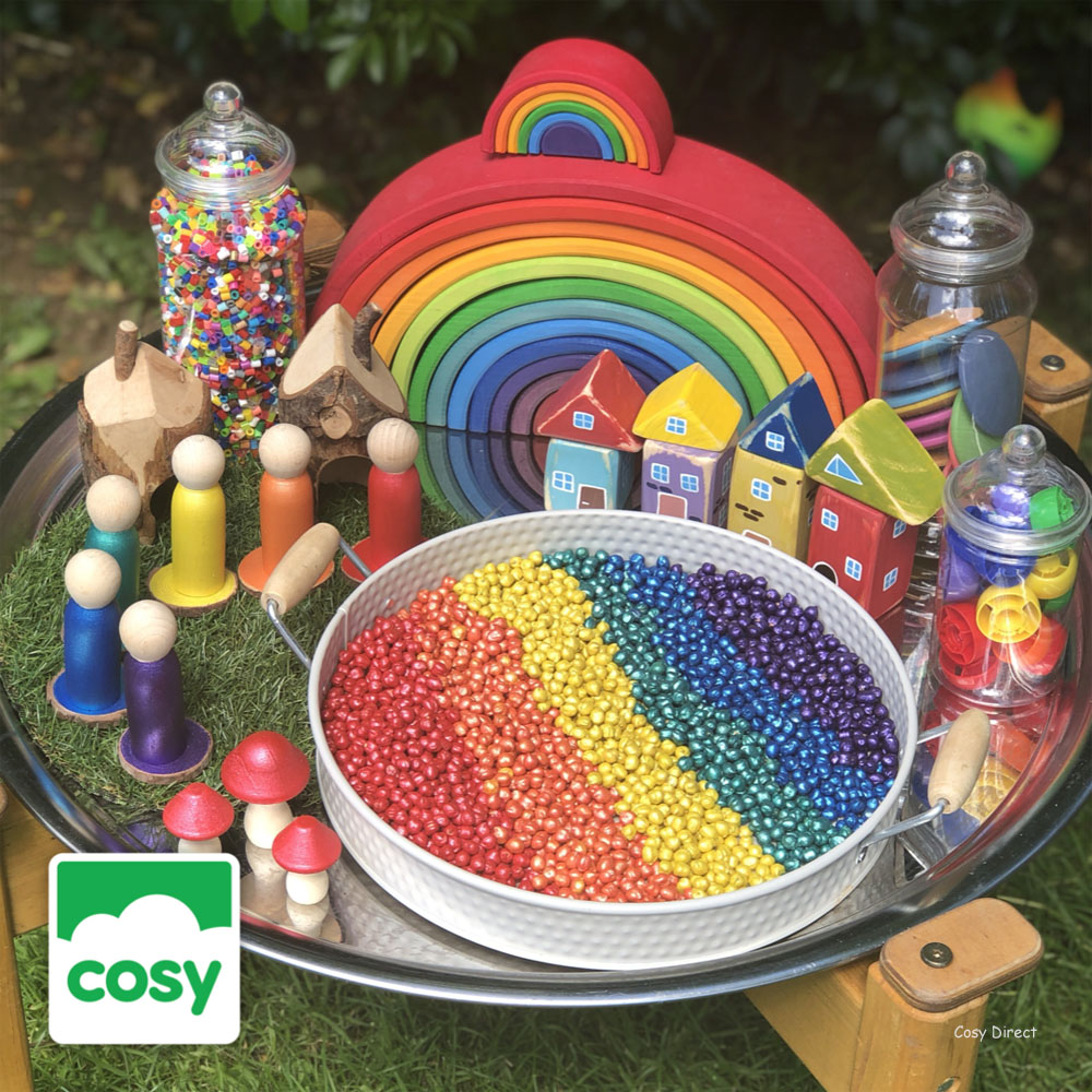 tray play rainbows